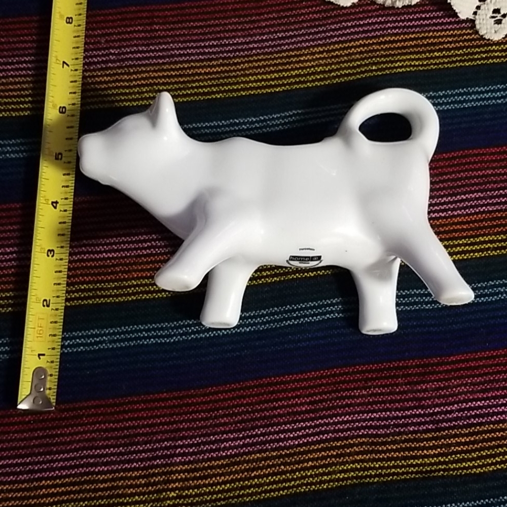 Vintage cow planter saucer gravy milk boat - Picture 10 of 11
